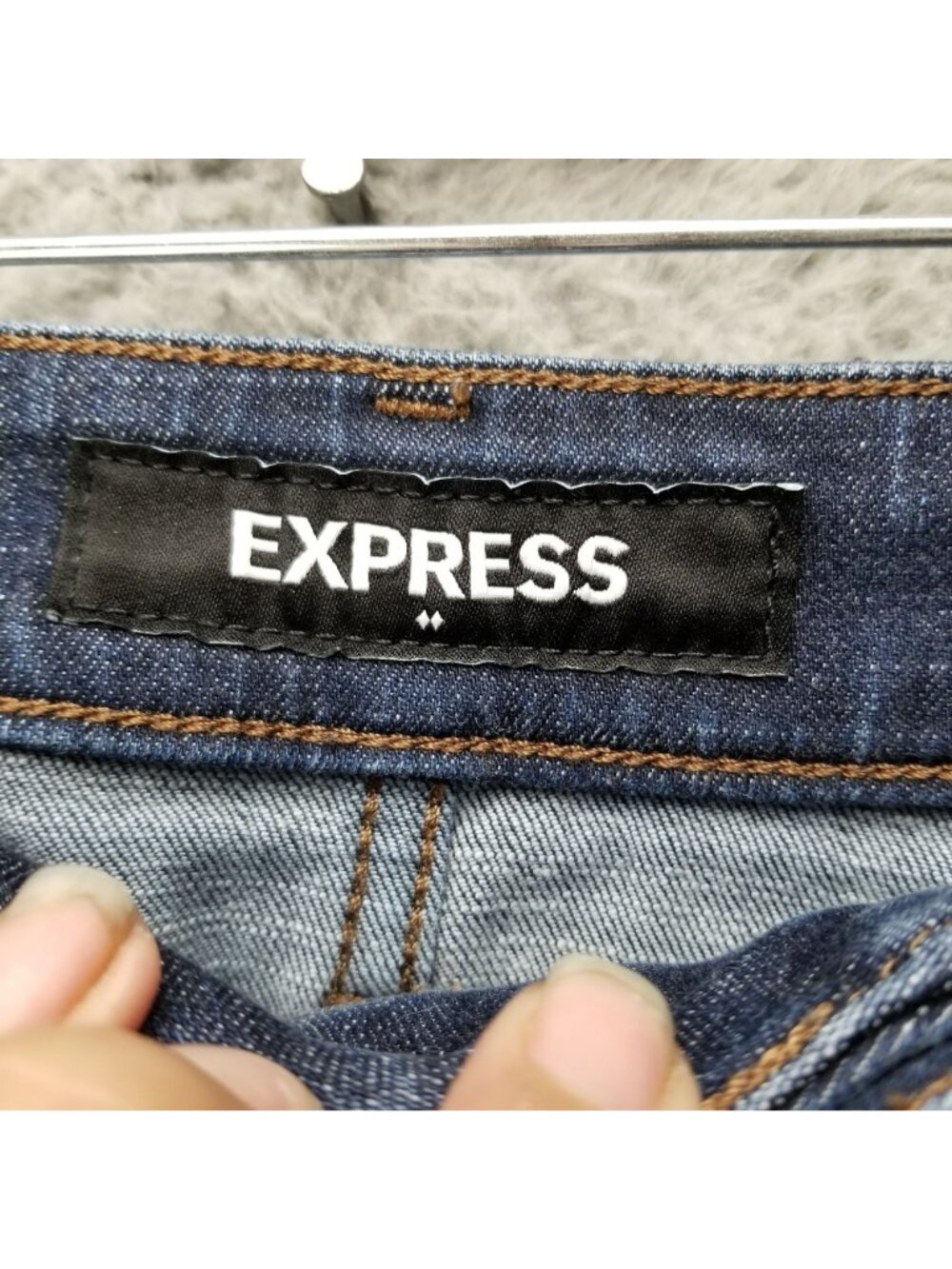 Express Jeans Mens 30x32 Blue Skinny Hyper Stretch Denim - Picture 4 of 15